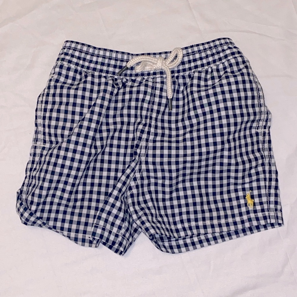 Ralph Lauren Blue Check Swim Trunks